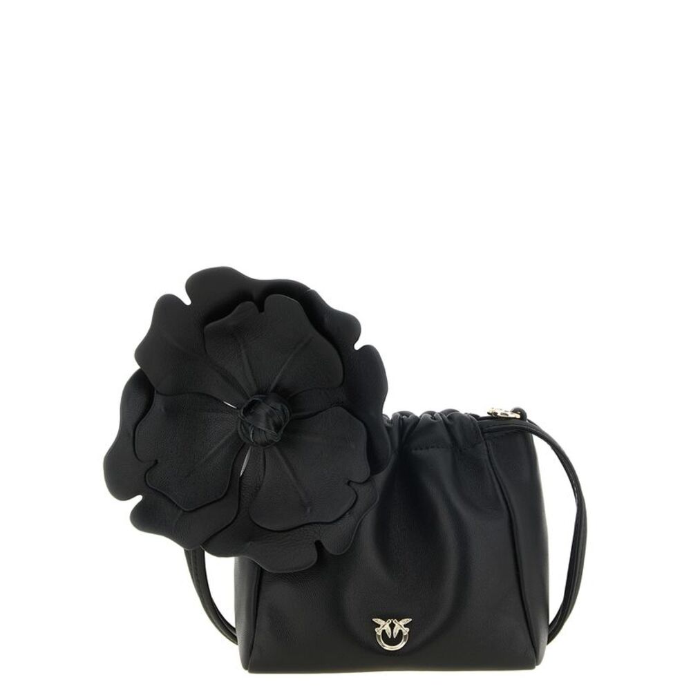 PINKO Black Lambskin Clutch Women's Bag